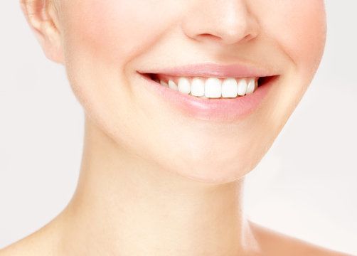 Close-up of woman's beautiful smile.